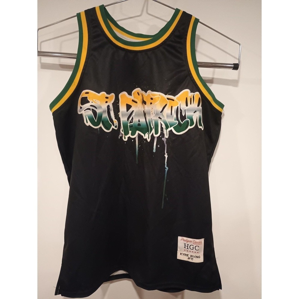 Headgear Classics Basketball Jersey Mens XL Kyrie Irving 11 St Patricks Good